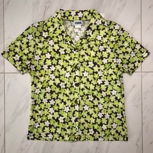 Vintage COOLWEAR Button Up Floral Short Sleeve Top